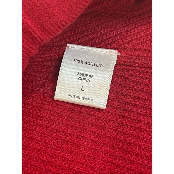 Soho New York & Co red sweater high low Large NWT - Picture 5 of 7